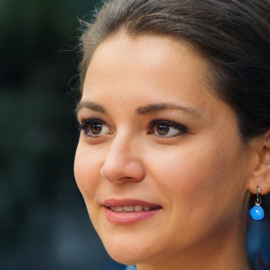 Professional businesswoman Fiona Clearwater smiling confidently in modern office environment
